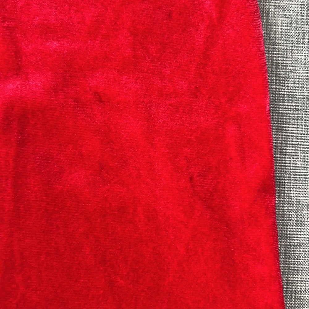 INC Red Velvet And Sheer Trim VNeck Tank Top Size Petite XS - Picture 5 of 6